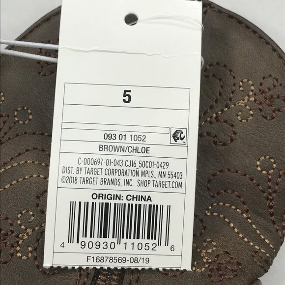 Cat And Jack Size 5 Chloe Cowgirl Boots Brown New With Tags - Picture 7 of 14